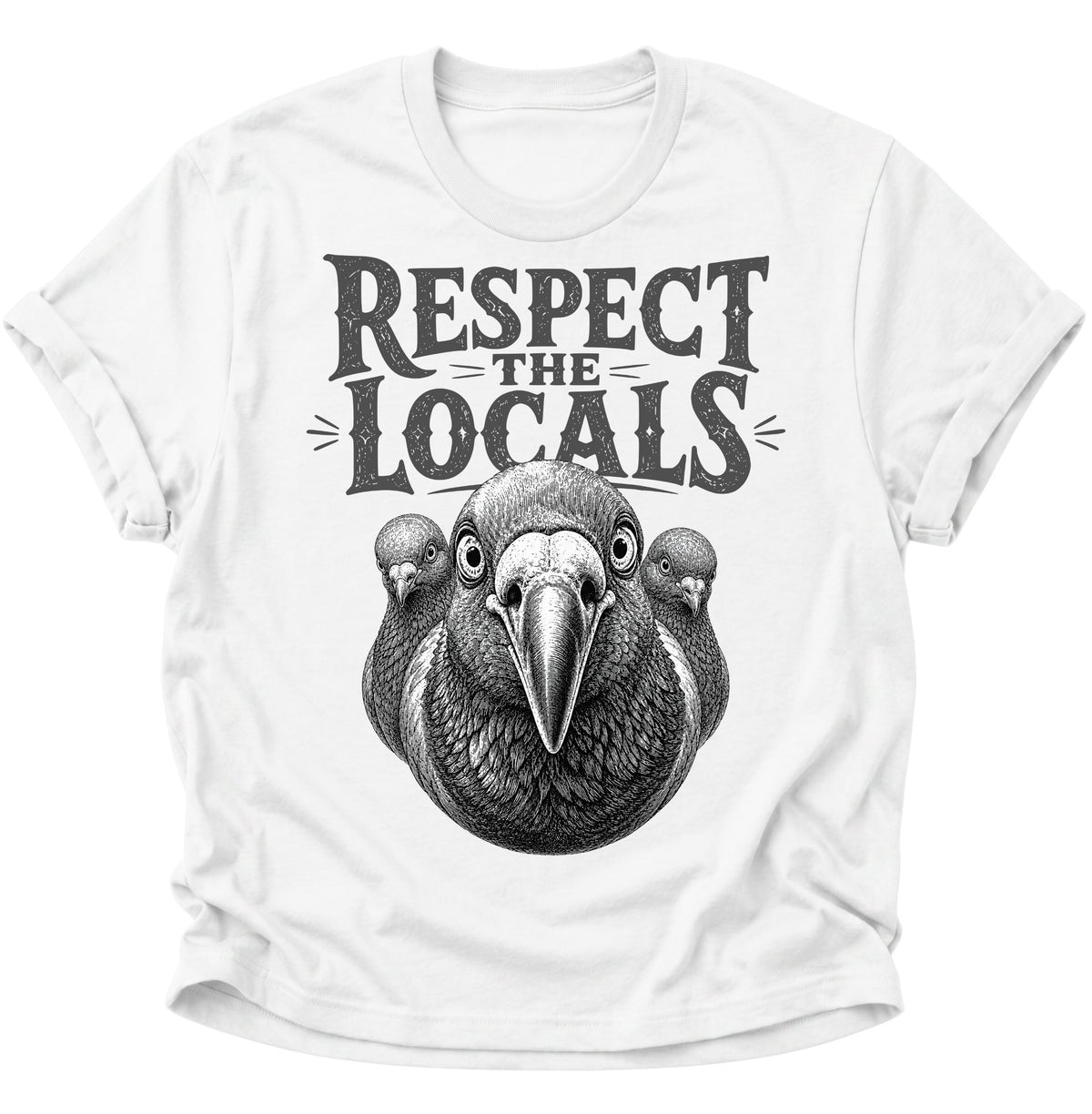 Respect the Locals Unisex T-Shirt Weiß - PINE & RIVER