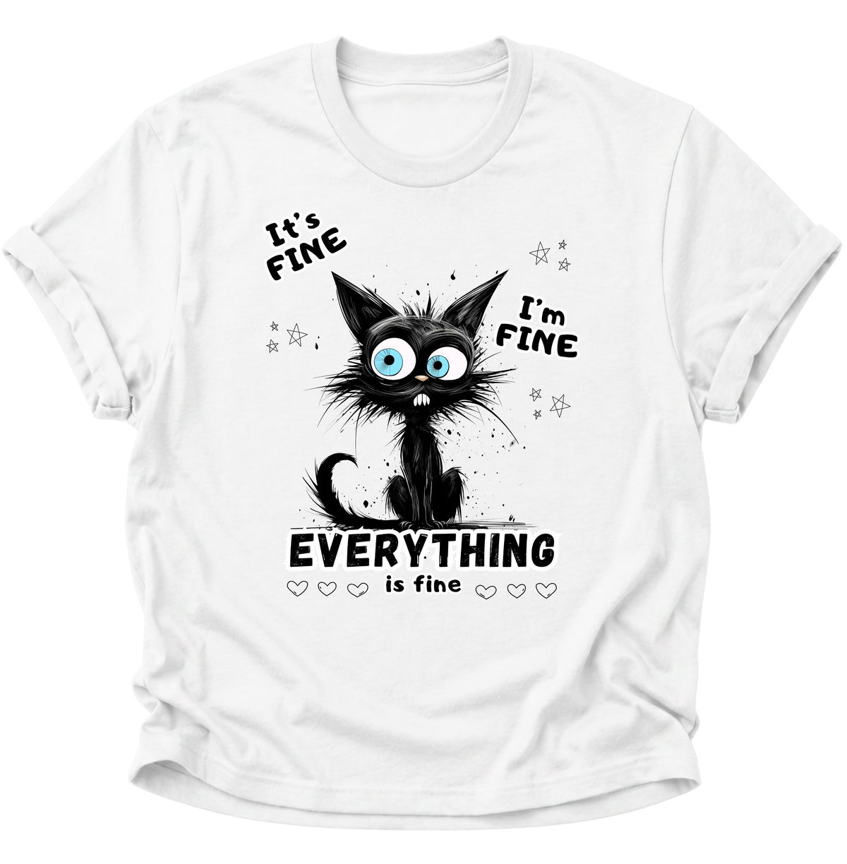Everything is fine Unisex T-Shirt Weiß - PINE & RIVER