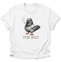 Rauchende Taube gegen rechts Unisex T-Shirt Weiß - PINE & RIVER