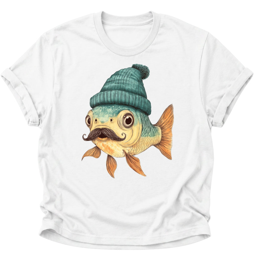 Mr. Fisch Unisex T-Shirt Weiß - PINE & RIVER