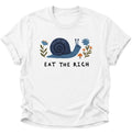 Blaue Schnecke Eat the Rich Unisex T-Shirt Weiß - PINE & RIVER