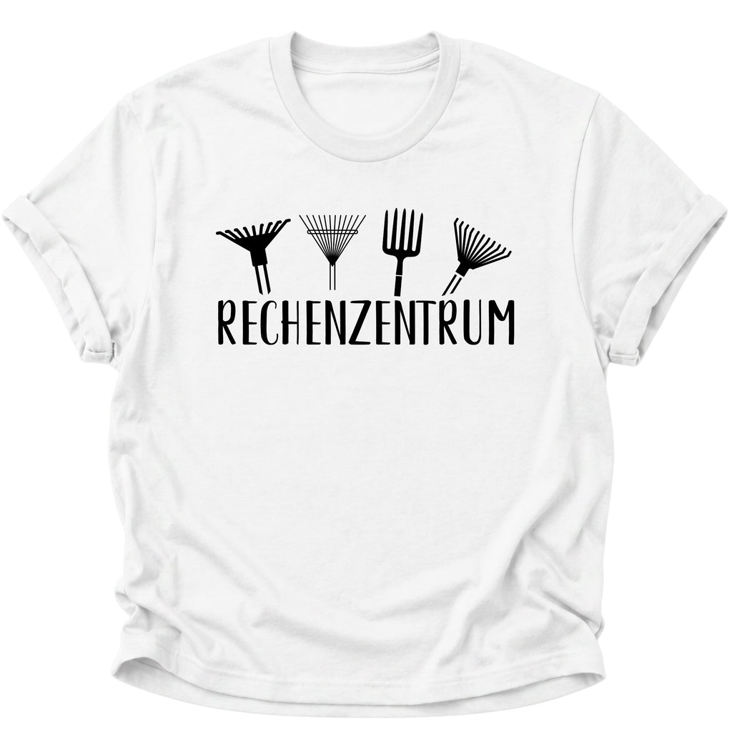 Rechenzentrum Gartenmotiv Unisex T-Shirt Weiß - PINE & RIVER