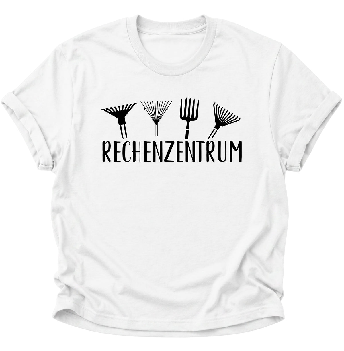 Rechenzentrum Gartenmotiv Unisex T-Shirt Weiß - PINE & RIVER