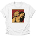 Vampier Katze im Retro-Comic Unisex T-Shirt Weiß - PINE & RIVER