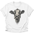Verrückte Kuh Unisex T-Shirt Weiß - PINE & RIVER