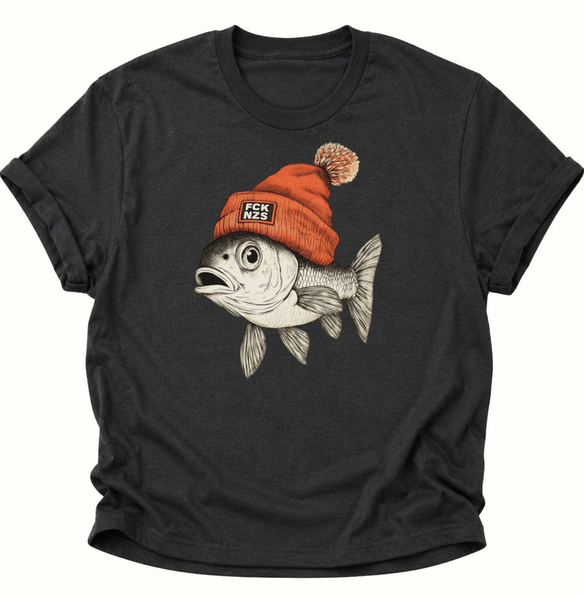 Anti Nazi Fisch Unisex T-Shirt Schwarz - PINE & RIVER