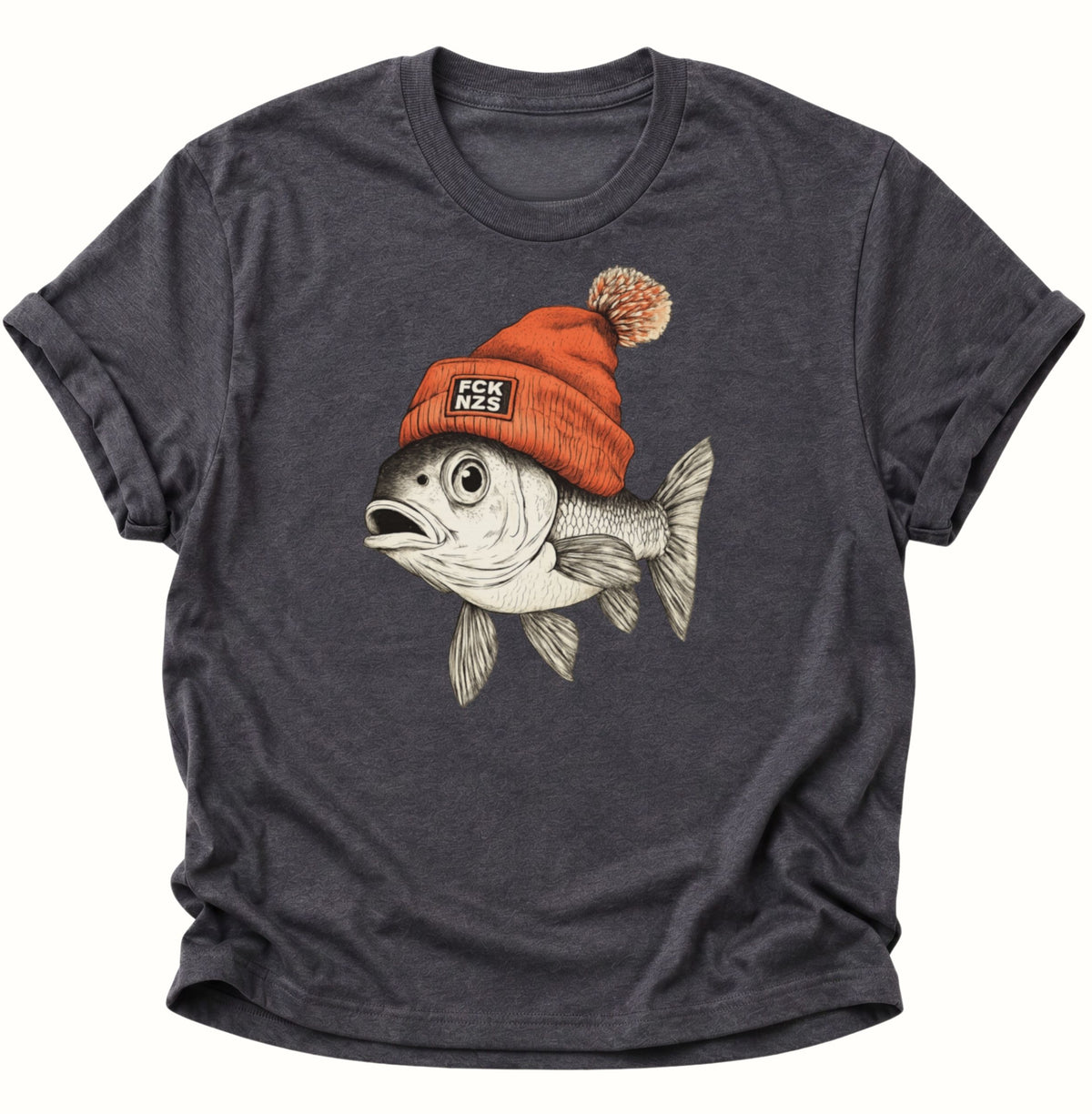 Anti Nazi Fisch Unisex T-Shirt Dark Heather - PINE & RIVER