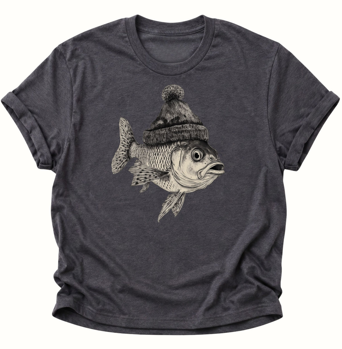 Fisch Unisex T-Shirt Dark Heather - PINE & RIVER