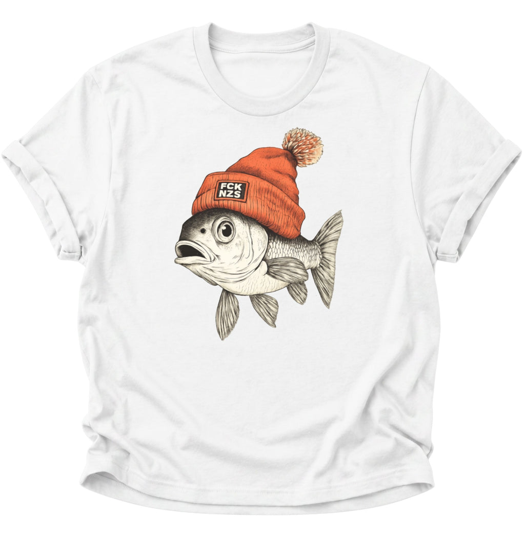 Anti Nazi Fisch Unisex T-Shirt Weiß - PINE & RIVER