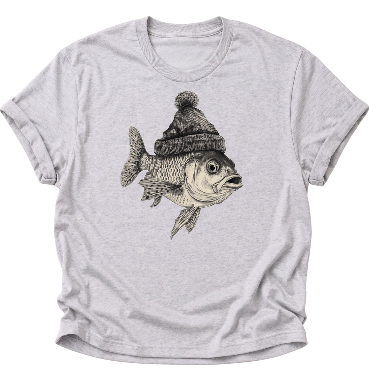 Fisch Unisex T-Shirt Ash Grey - PINE & RIVER