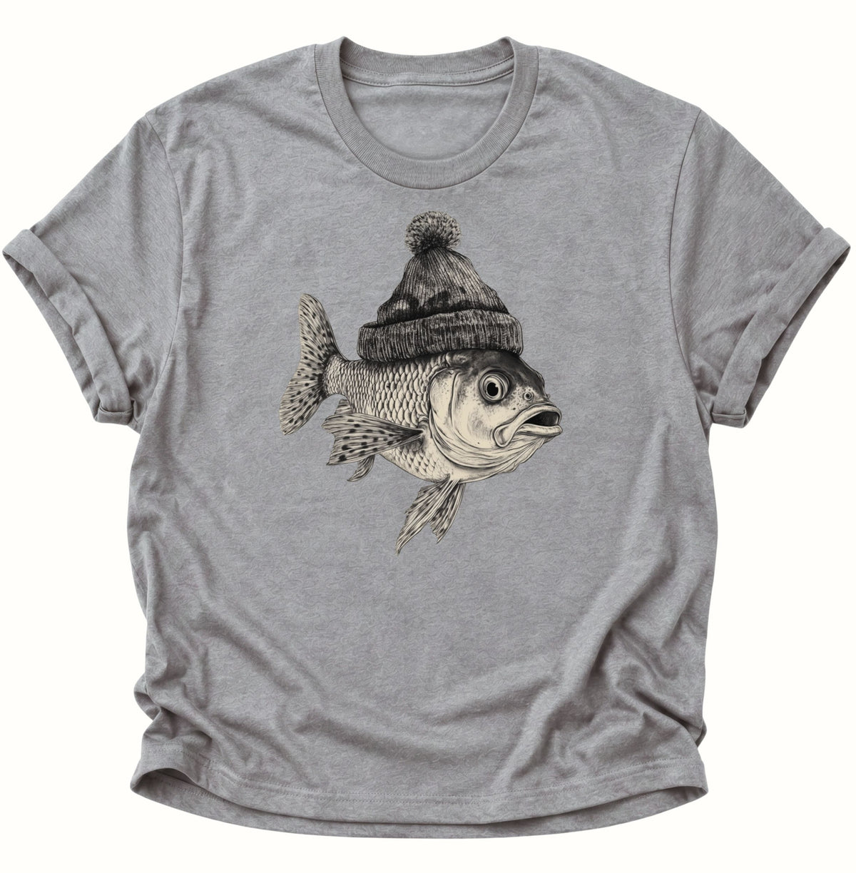 Fisch Unisex T-Shirt Sport Grey - PINE & RIVER