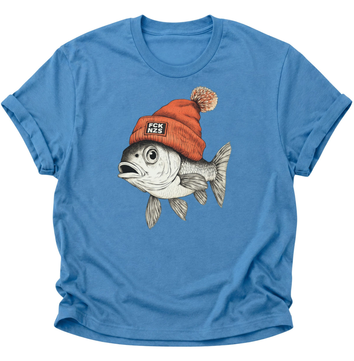 Anti Nazi Fisch Unisex T-Shirt Carolina Blue - PINE & RIVER