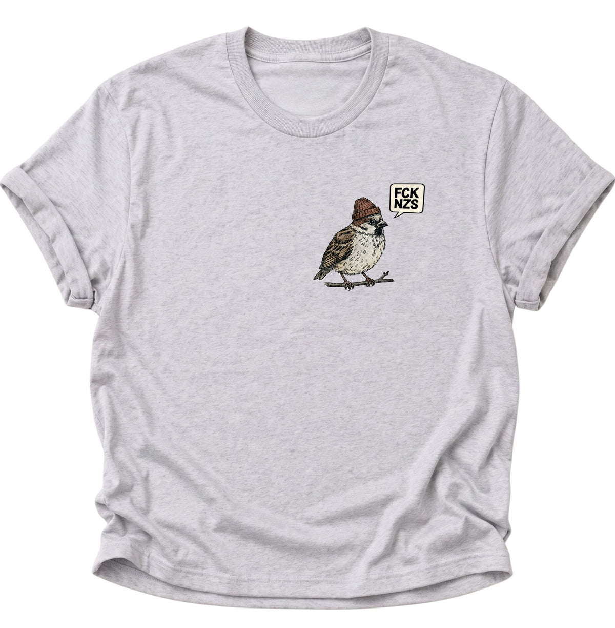 Spatz gegen rechts Unisex T-Shirt Ash Grey - PINE & RIVER