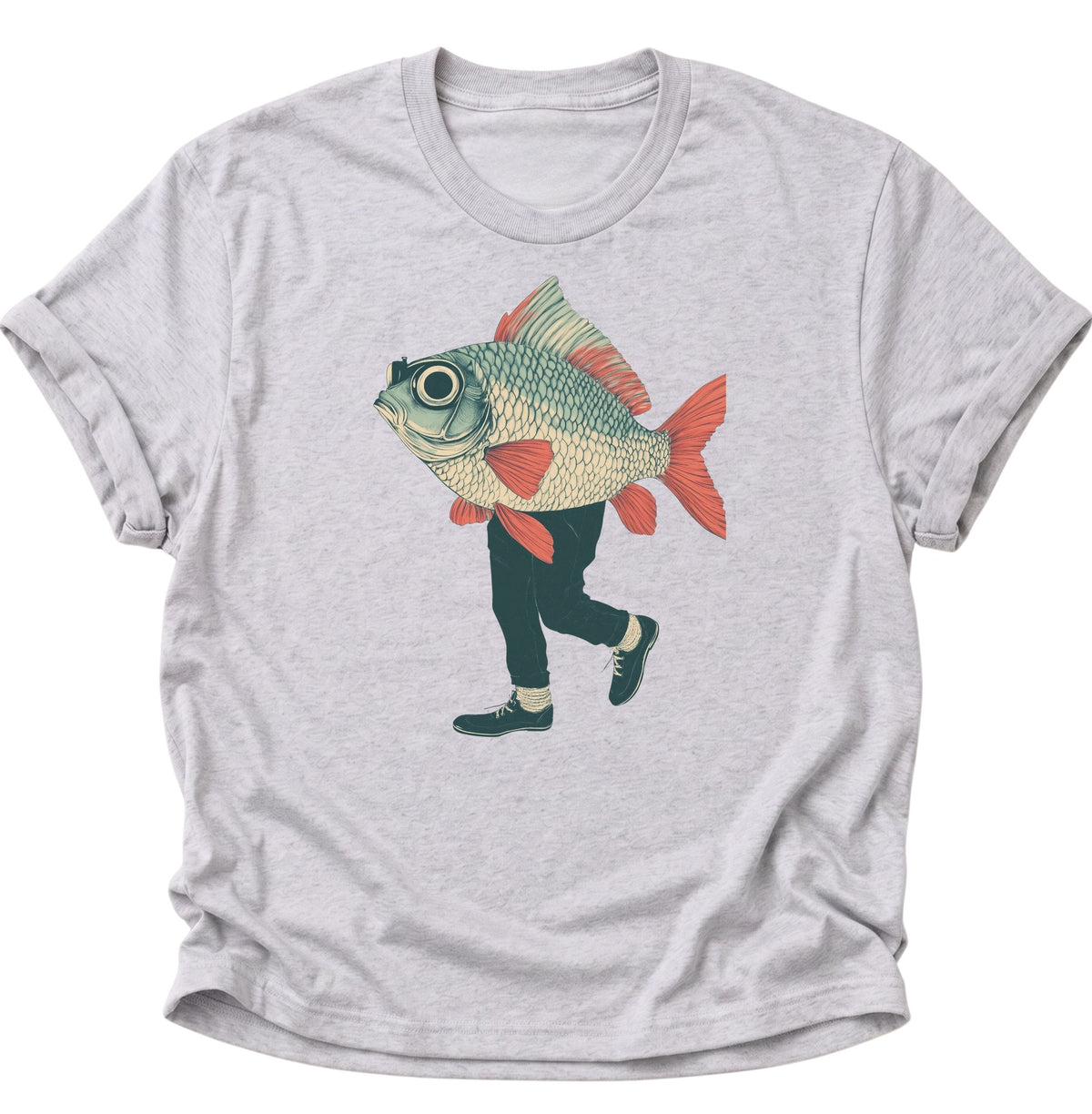 Fischmann Unisex T-Shirt Ash Grey - PINE & RIVER