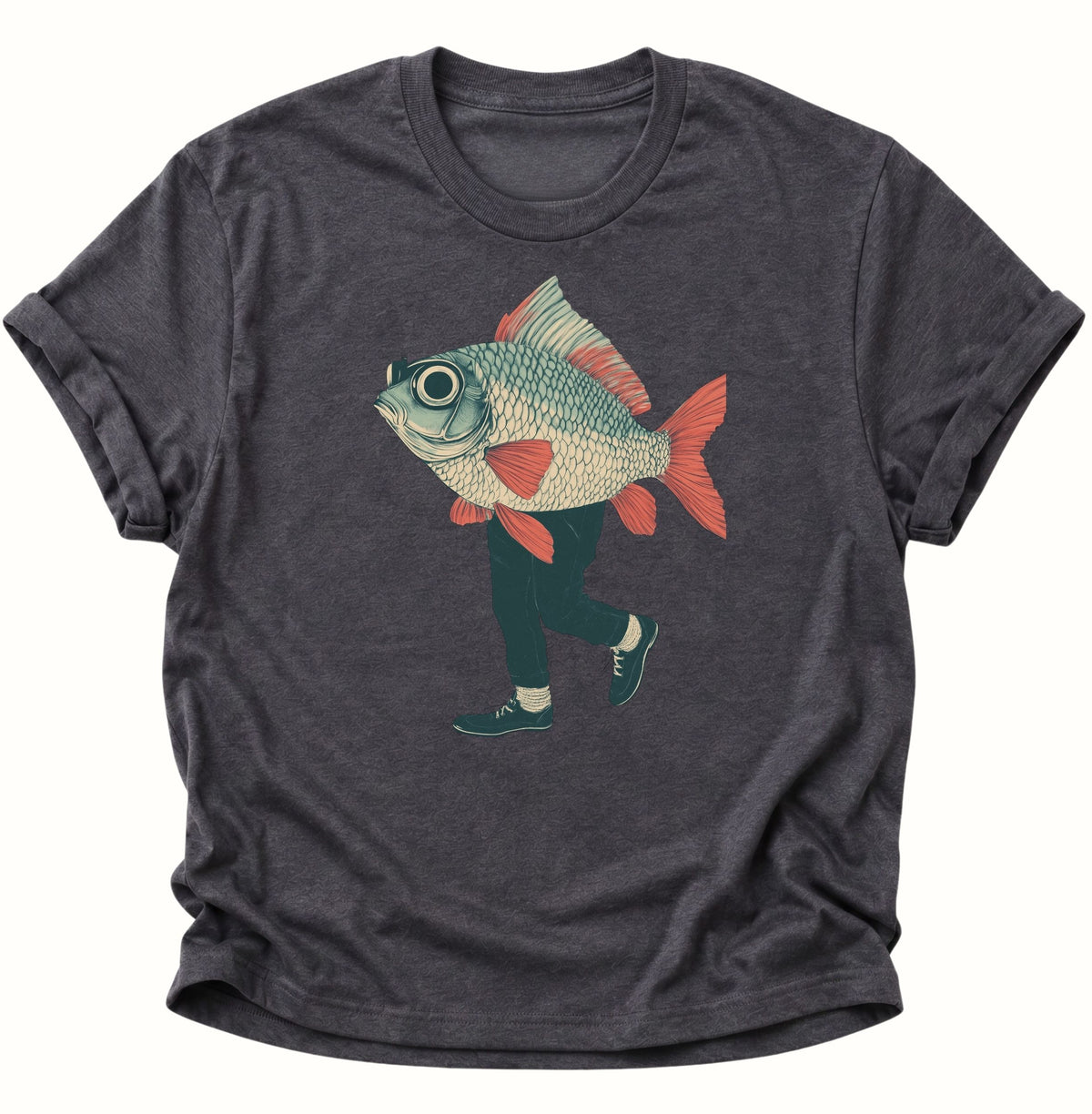 Fischmann Unisex T-Shirt Dark Heather - PINE & RIVER