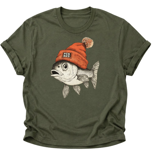 Anti Nazi Fisch Unisex T-Shirt Military Green - PINE & RIVER