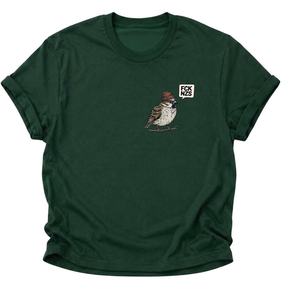 Spatz gegen rechts Unisex T-Shirt Forest Green - PINE & RIVER