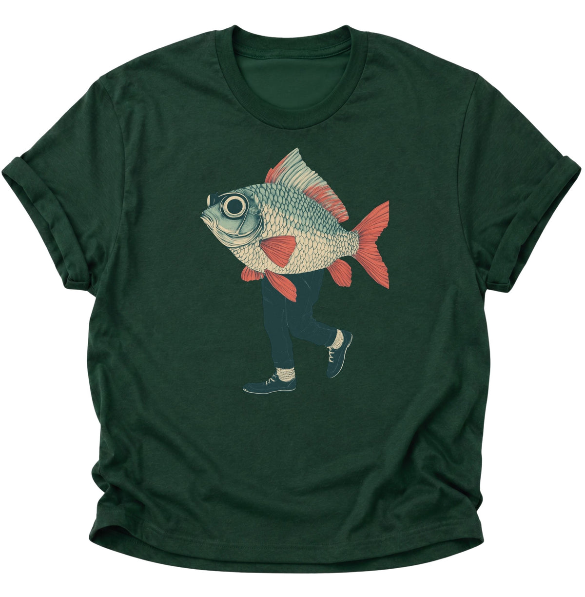 Fischmann Unisex T-Shirt Forest Green - PINE & RIVER