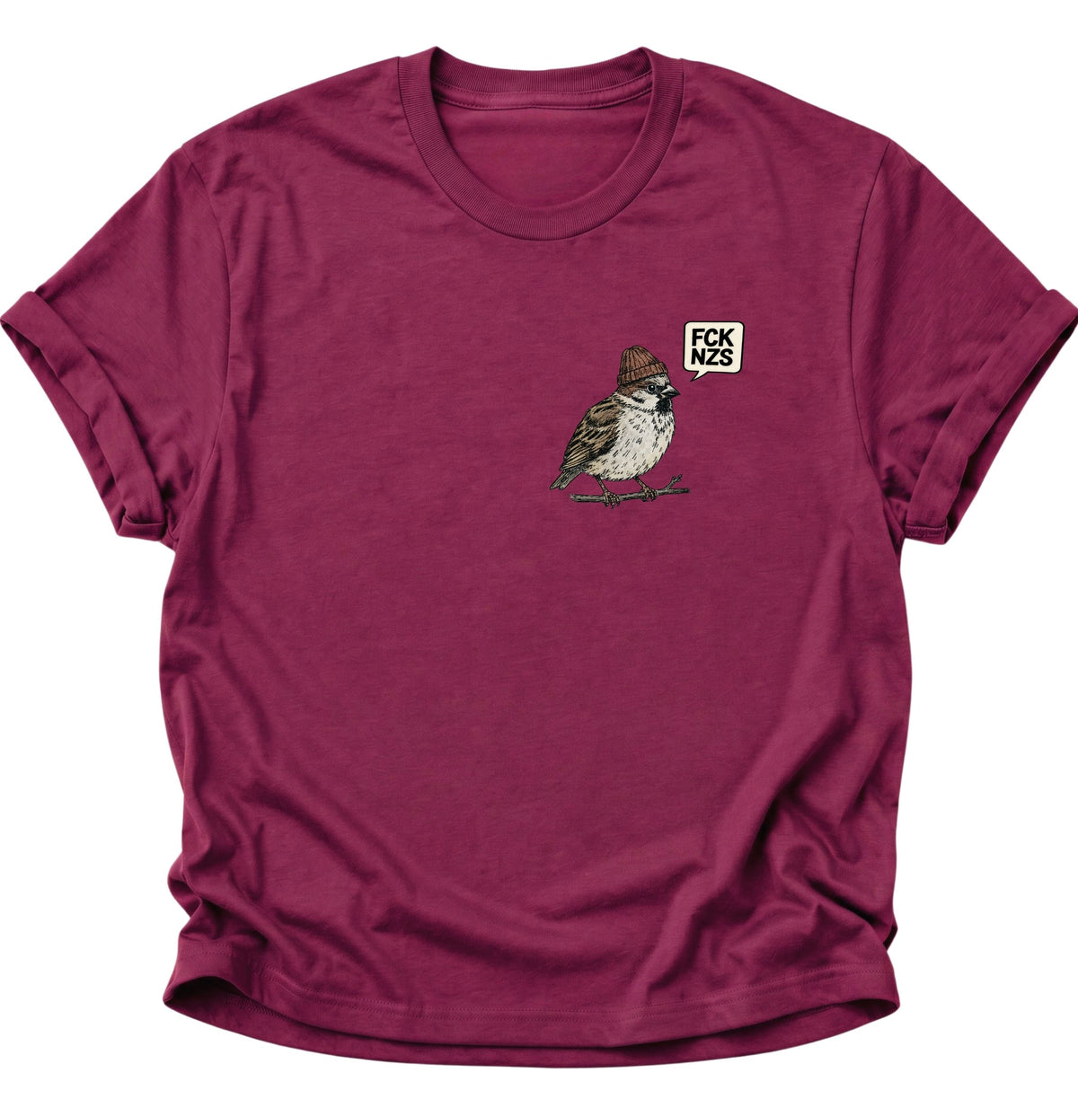 Spatz gegen rechts Unisex T-Shirt Cardinal Red - PINE & RIVER