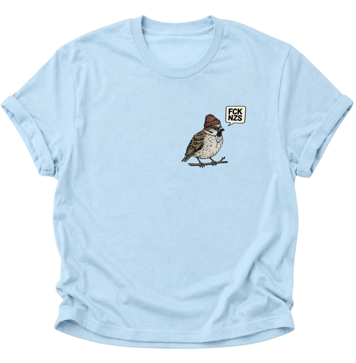 Spatz gegen rechts Unisex T-Shirt Light Blue - PINE & RIVER