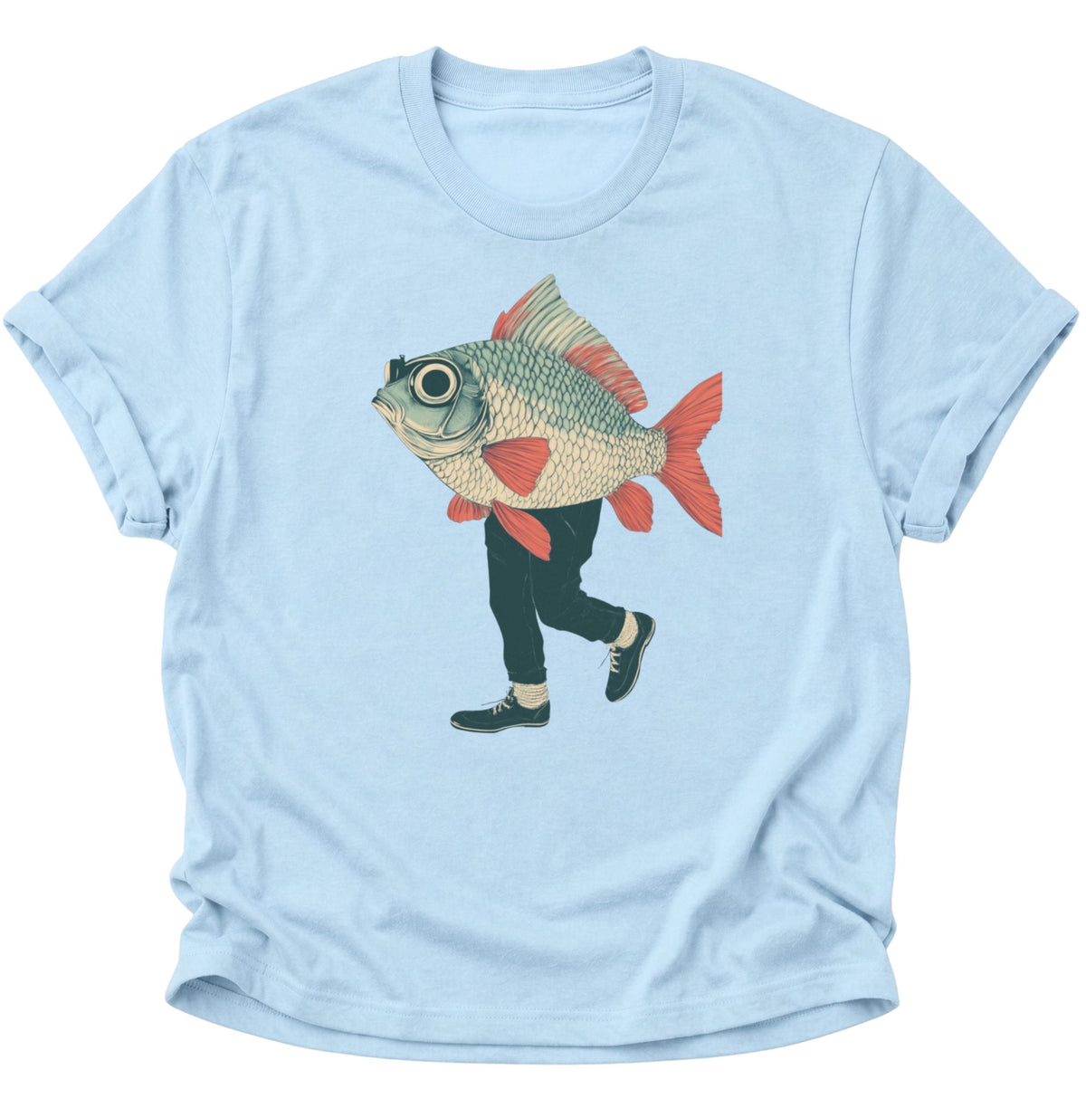 Fischmann Unisex T-Shirt Light Blue - PINE & RIVER