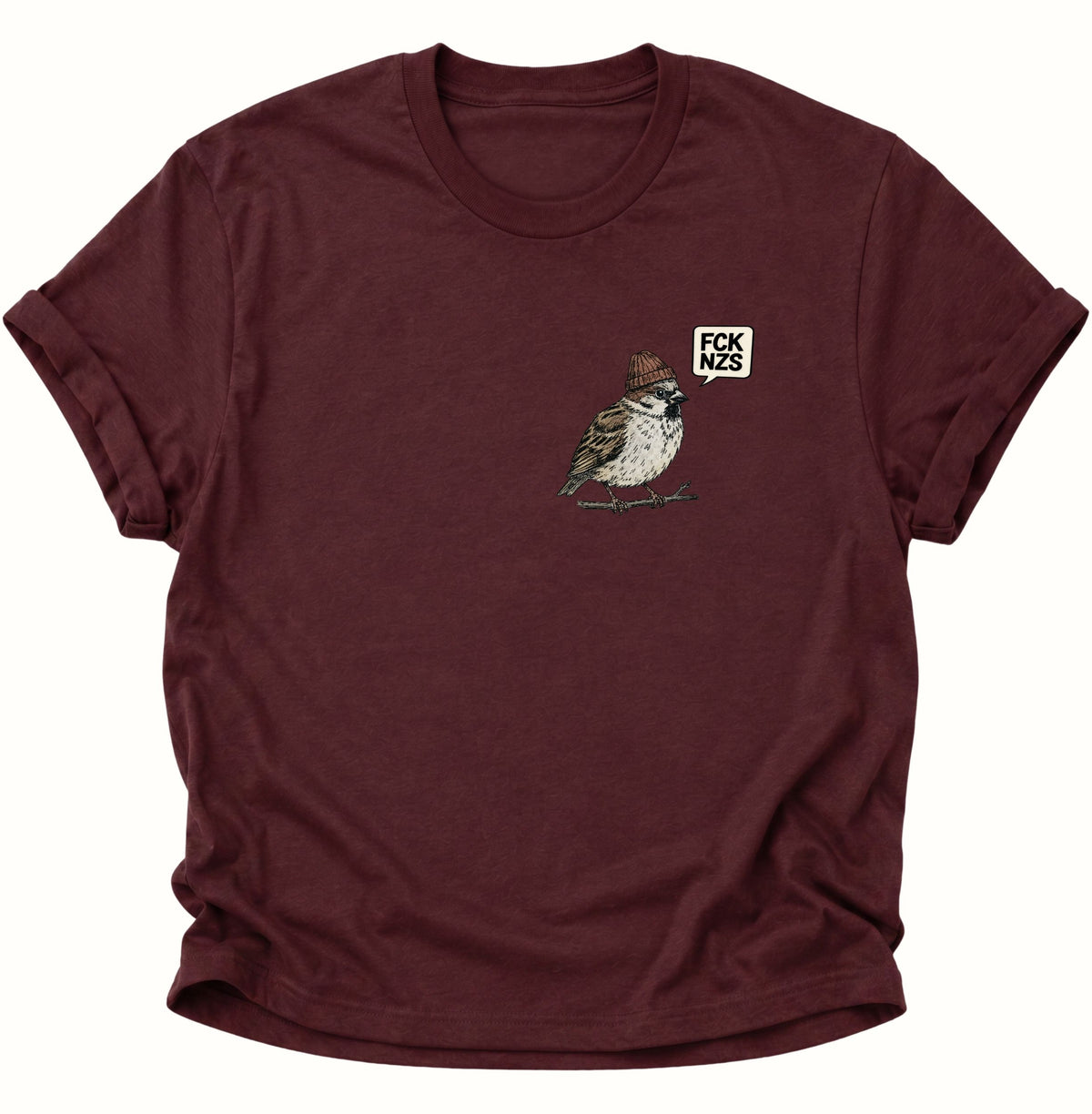 Spatz gegen rechts Unisex T-Shirt Maroon - PINE & RIVER