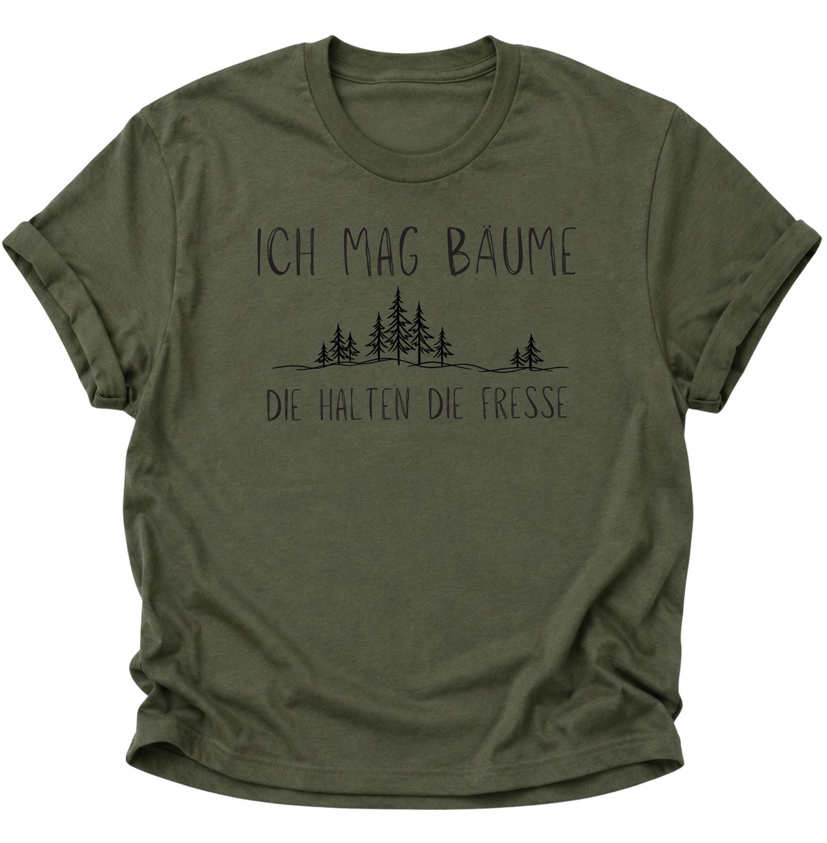 Ich mag Bäume Unisex T-Shirt Military Green - PINE & RIVER