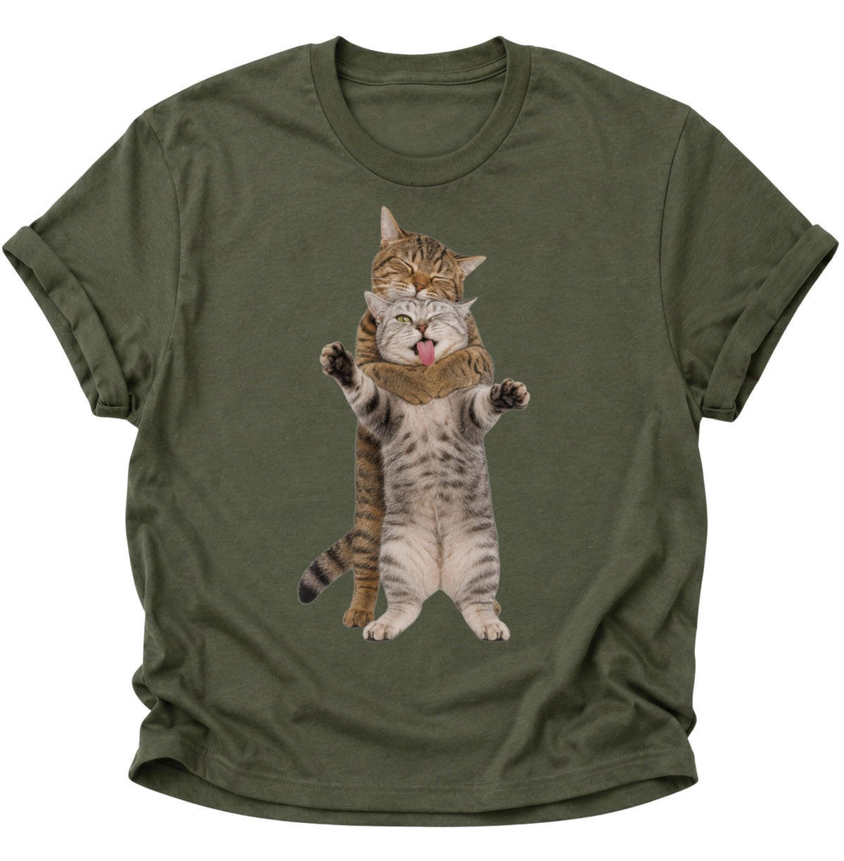 Katzenliebe Unisex T-Shirt Military Green - PINE & RIVER