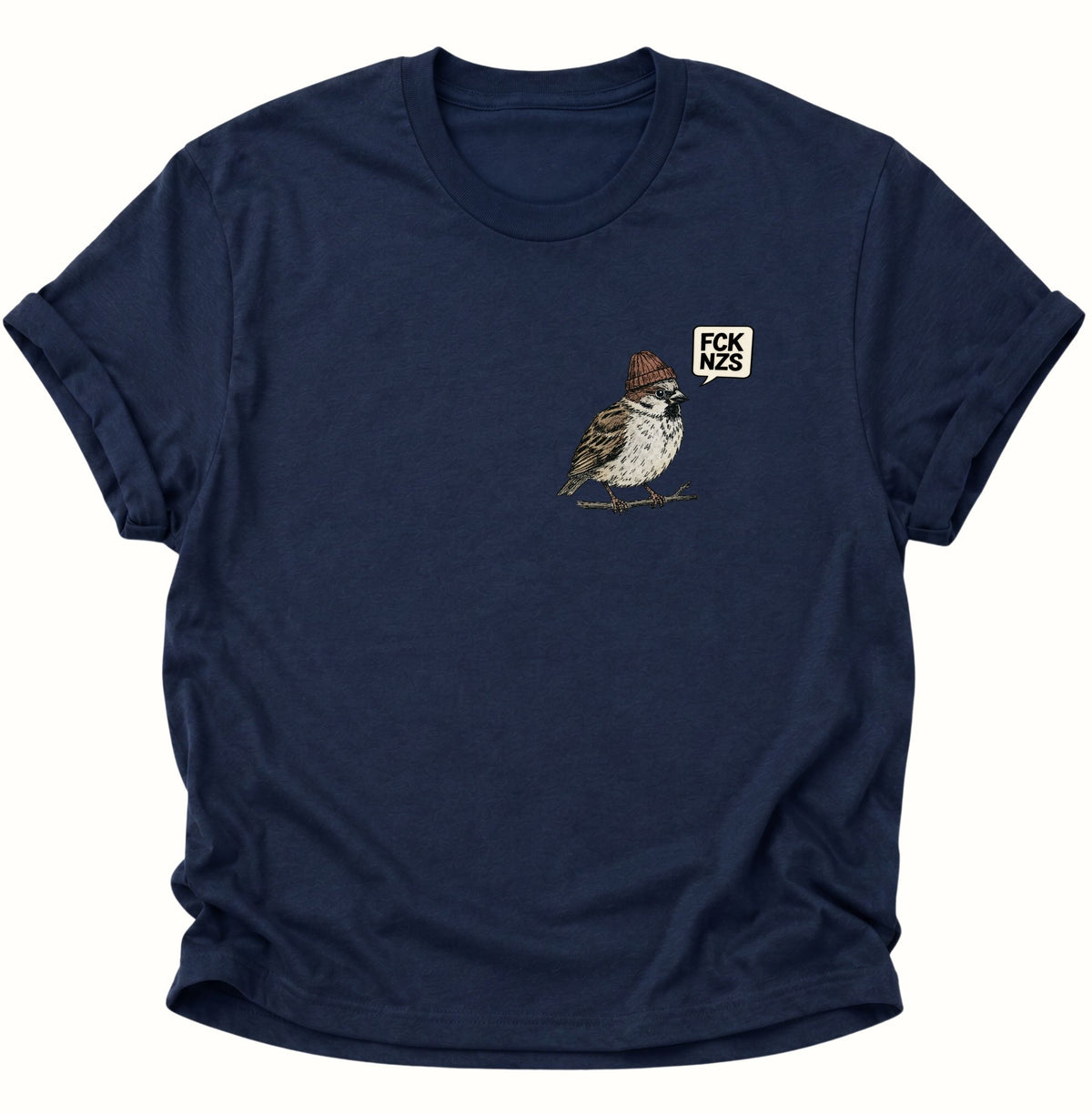 Spatz gegen rechts Unisex T-Shirt Navy Blue - PINE & RIVER