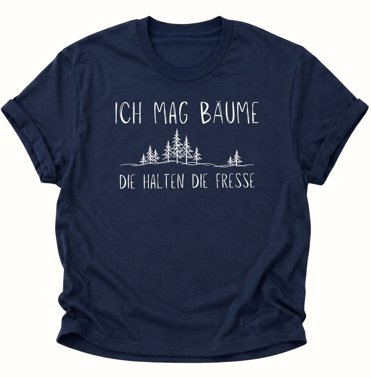 Ich mag Bäume Unisex T-Shirt Navy Blue - PINE & RIVER