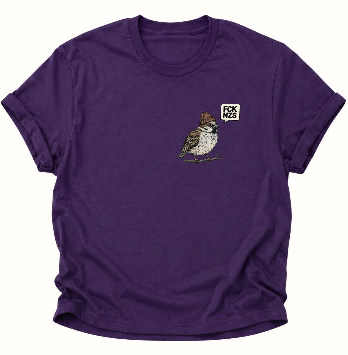 Spatz gegen rechts Unisex T-Shirt Purple - PINE & RIVER