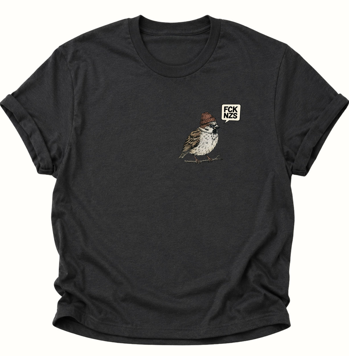 Spatz gegen rechts Unisex T-Shirt Schwarz - PINE & RIVER