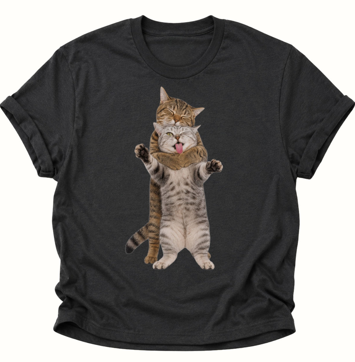 Katzenliebe Unisex T-Shirt Schwarz - PINE & RIVER