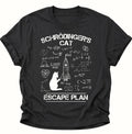 Schrödingers Cat Escape Plan Unisex T-Shirt Schwarz - PINE & RIVER