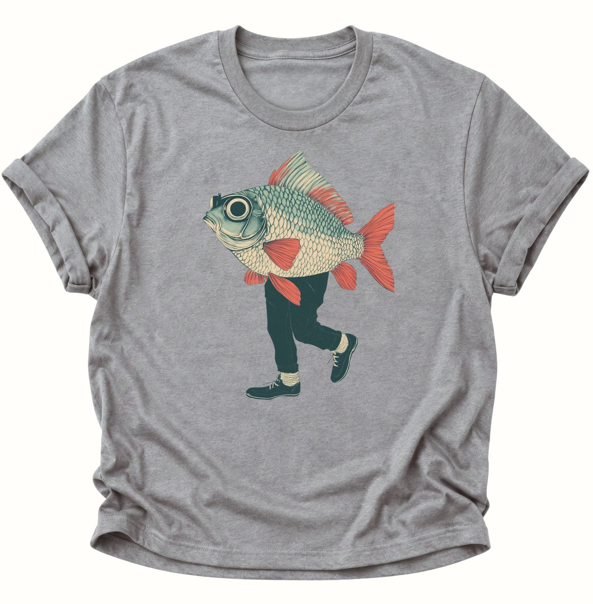 Fischmann Unisex T-Shirt Sport Grey - PINE & RIVER