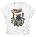 Waschbär gegen rechts Unisex T-Shirt Weiß - PINE & RIVER
