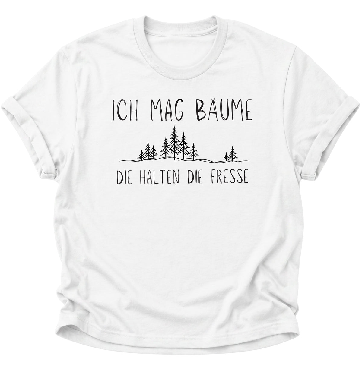 Ich mag Bäume Unisex T-Shirt Weiß - PINE & RIVER