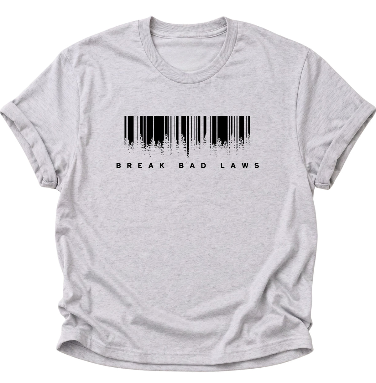 Break Bad Laws Barcode T-Shirt Ash Grey - PINE & RIVER