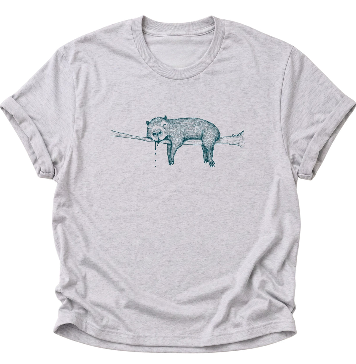 Faules Capybara Carpe Diem Unisex T-Shirt Ash Grey - PINE & RIVER