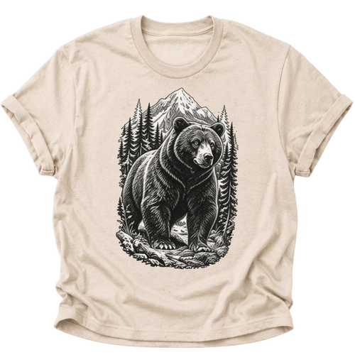 Bär in den Bergen Unisex T-Shirt Nature - PINE & RIVER