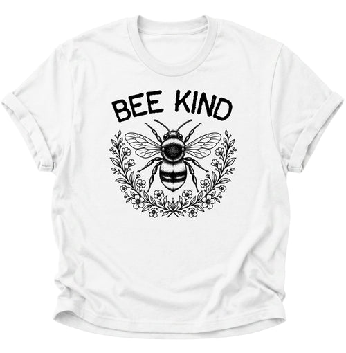 Bee Kind Biene Unisex T-Shirt Weiß - PINE & RIVER