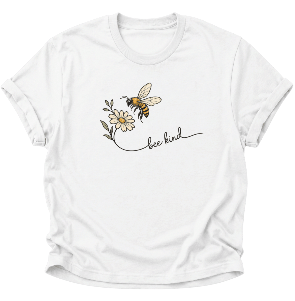 Bee Kind Biene Unisex T-Shirt Weiß - PINE & RIVER
