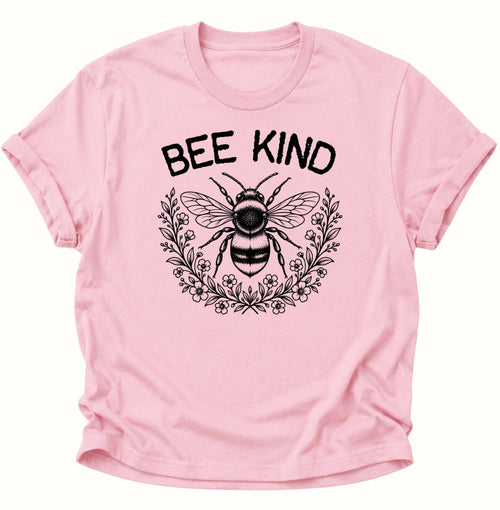 Bee Kind Biene Unisex T-Shirt Light Pink - PINE & RIVER
