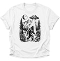 Bigfoot UFO Sasquatch Unisex T-Shirt Weiß - PINE & RIVER