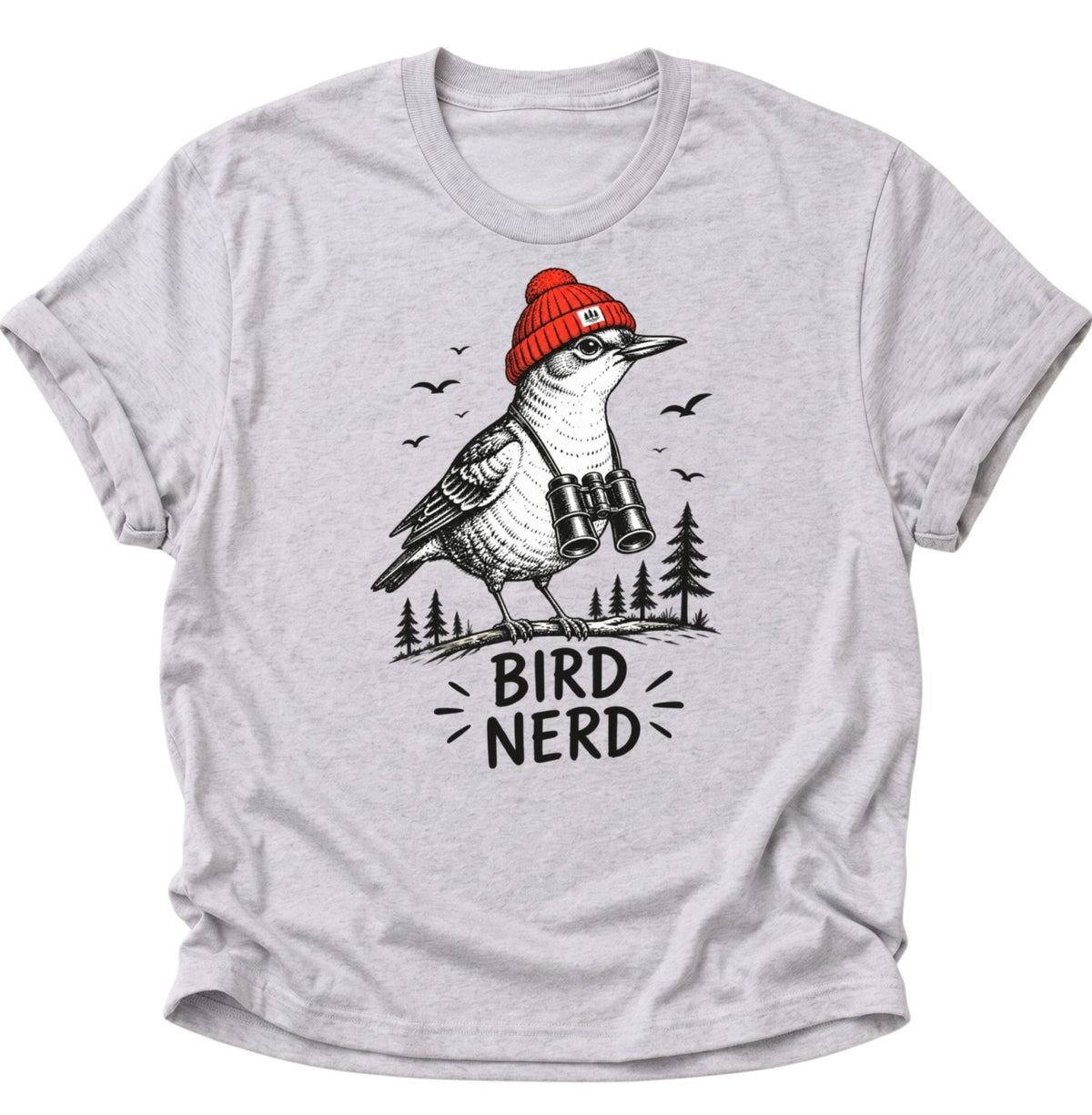 Bird Nerd Birdwatching Unisex T-Shirt Ash Grey - PINE & RIVER