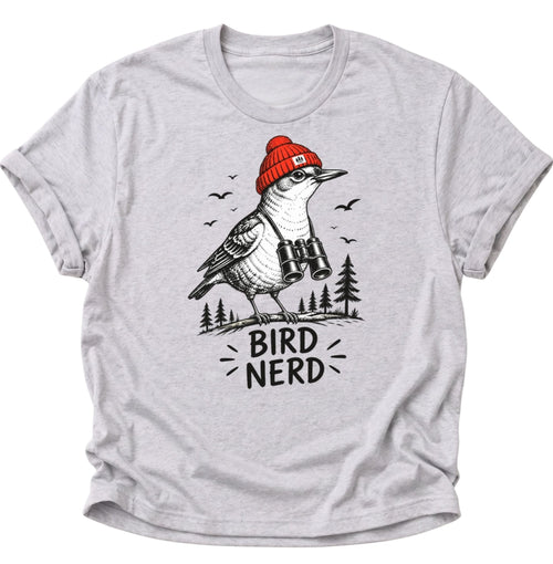 Bird Nerd Birdwatching Unisex T-Shirt Ash Grey - PINE & RIVER
