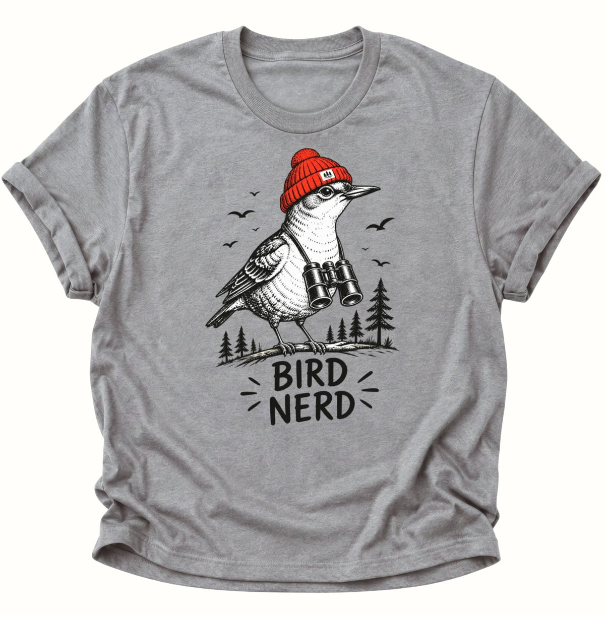Bird Nerd Birdwatching Unisex T-Shirt Sport Grey - PINE & RIVER