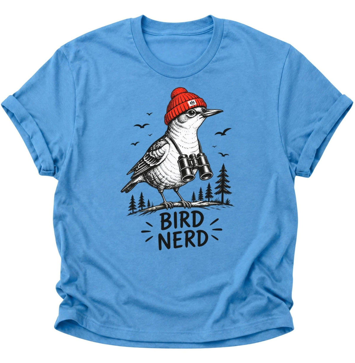 Bird Nerd Birdwatching Unisex T-Shirt Carolina Blue - PINE & RIVER