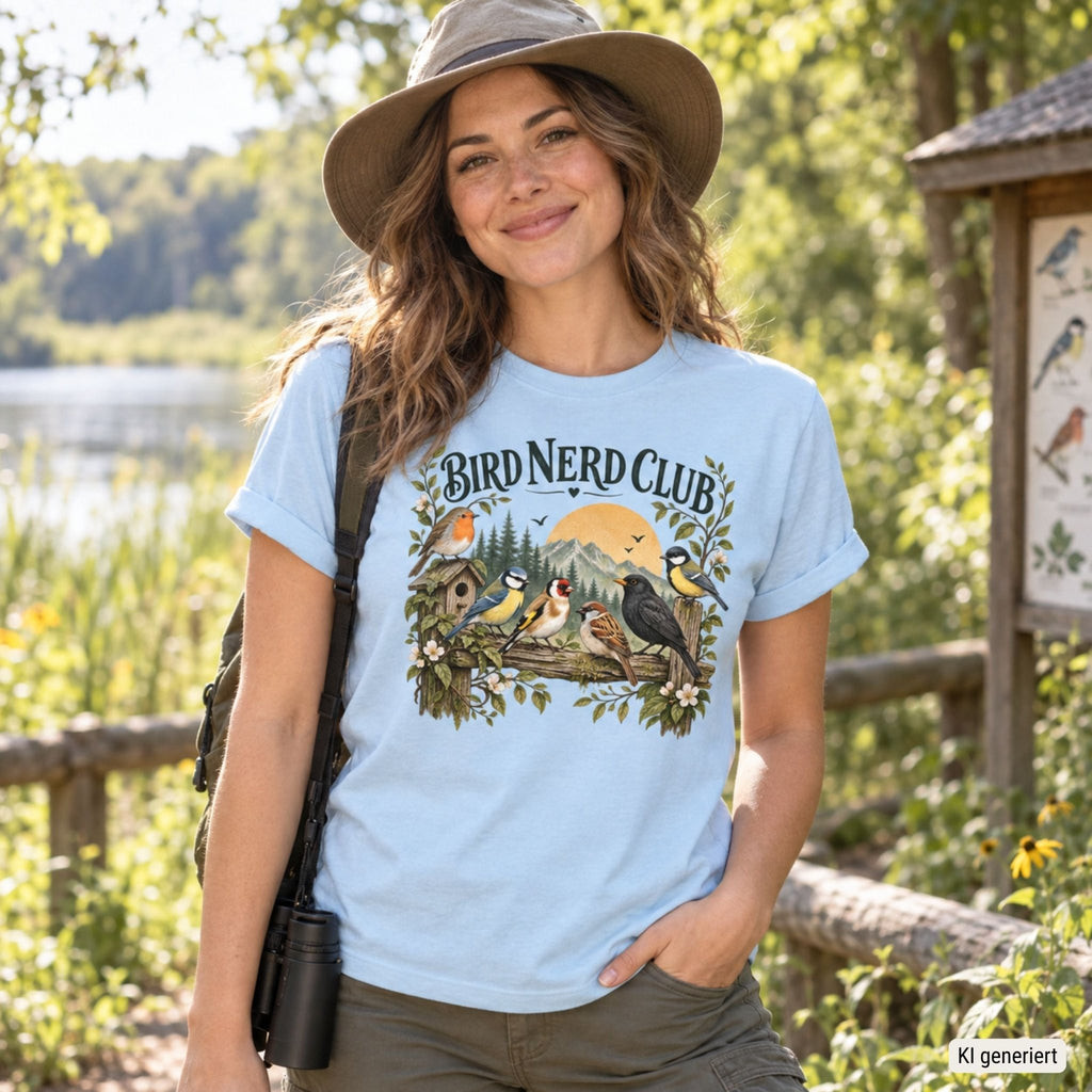 Bird Nerd Club Gartenvögel Unisex T-Shirt Weiß - PINE & RIVER