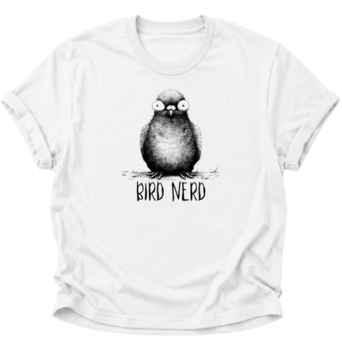 Bird Nerd Vogel Unisex T-Shirt Weiß - PINE & RIVER